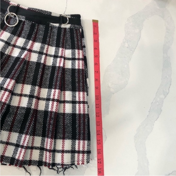 Current Mood Plaid Pleated Skirt - White - Dolls Kill - Picture 12 of 12